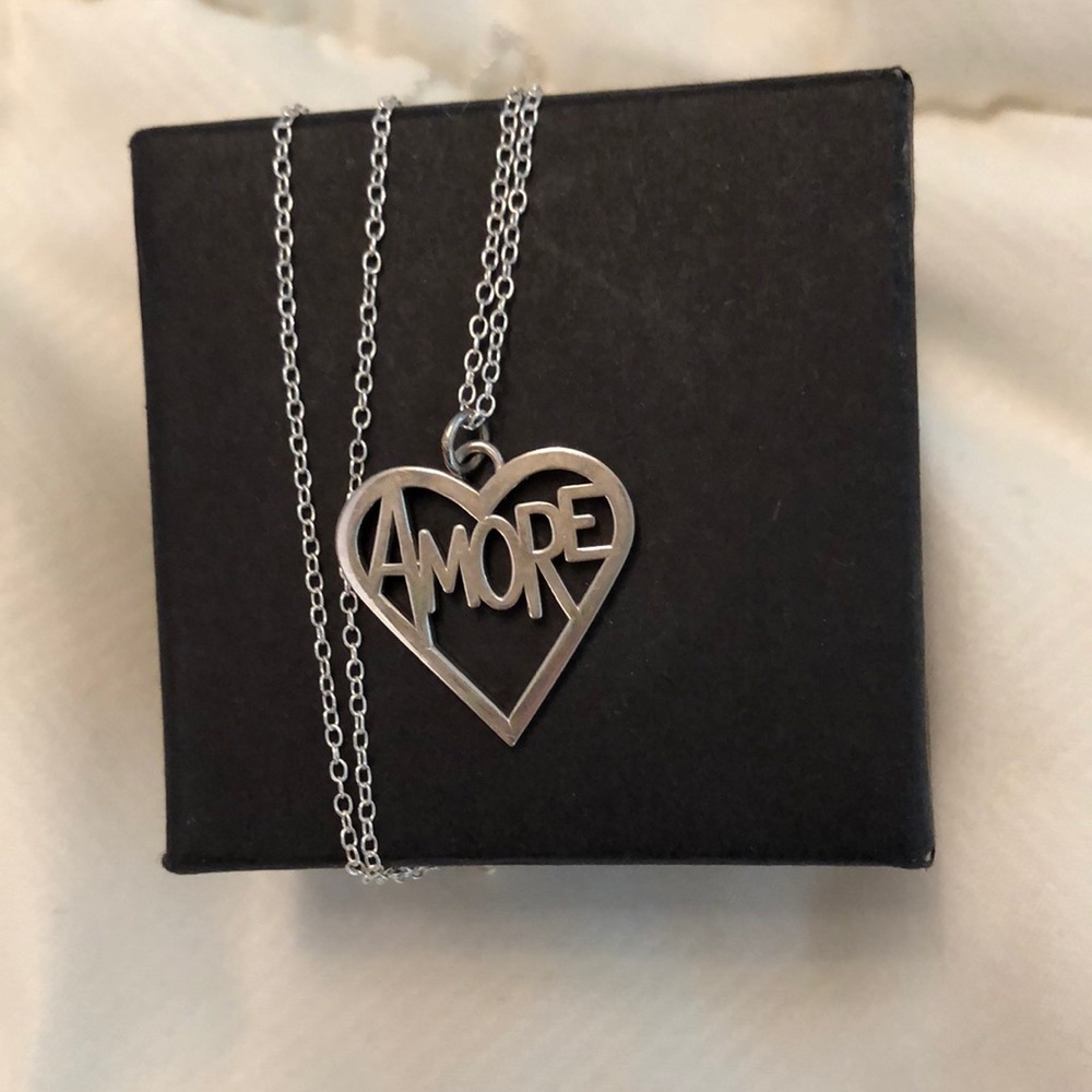 Silver Heart Amore Necklace
